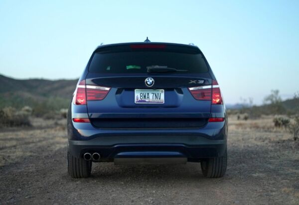 Rear wide shot of the BMW X3.