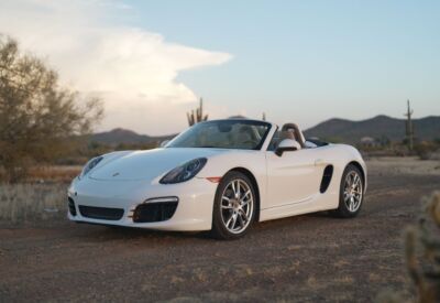 Porsche Boxster front angle shot facing left