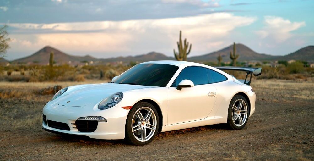 Front angled shot of the Porsche 911