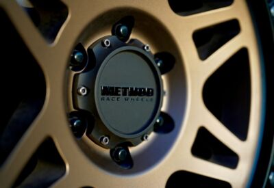 Close up shot of the Ford Bronco wheel