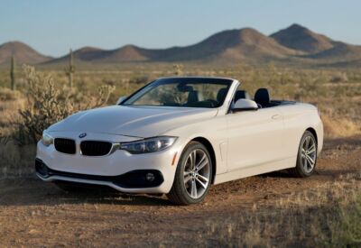 Front angle hero shot of the BMW 4-Series Convertible.
