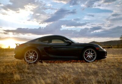 wide side shot of the Porsche Cayman