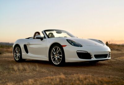 Porsche Boxster front angle shot facing right