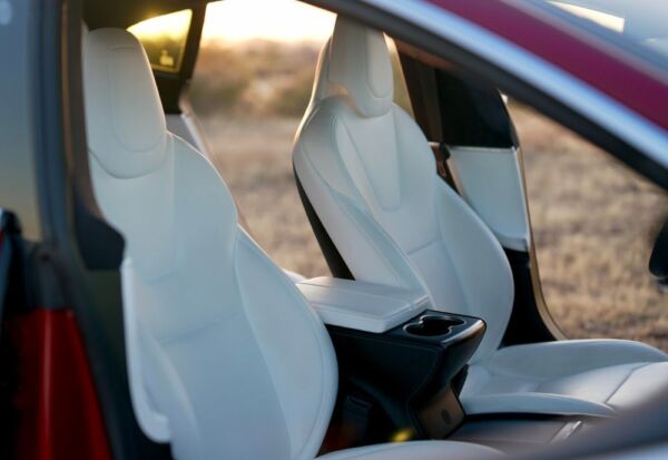 Wide angel shot of the Tesla Model S seating options