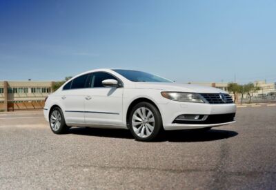 front angle shot of the Volkswagen CC facing right