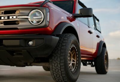 Ford Bronco hero shot of the driver's side wheel