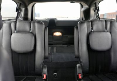Interior shot of the Dodge Grand Caravan showing off the back seat space available