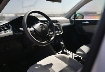 Interior shot of the Volkswagen Tiguan drivers seat