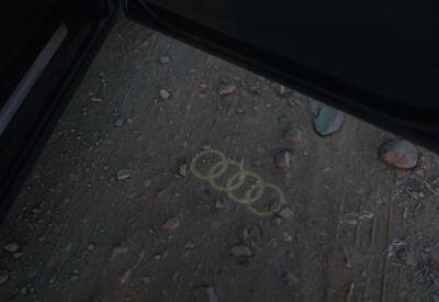 Photo of the logo design of the Audi Q5 from High Flying Rentals.