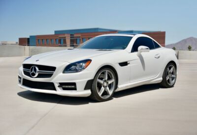 Front angle shot of the Mercedes-Benz SLK-Class at and angle facing left