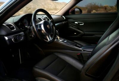 Interior shot of the Porsche Cayman