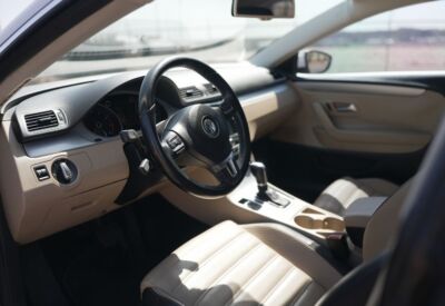 Interior shot of the Volkswagen CC front seats