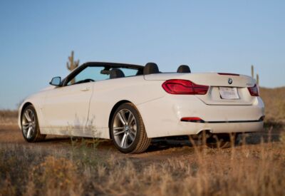 Rear facing shot of the BMW 4-Series Convertible.