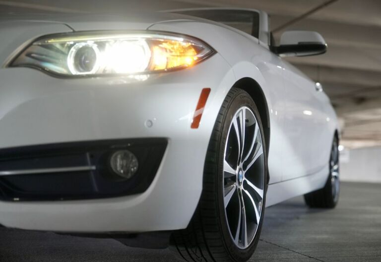 close up shot of the BMW 2-Series Convertible wheel