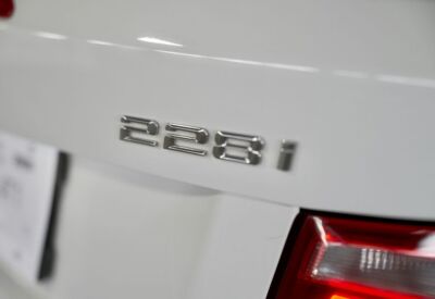 Close up shot of the BMW 2-Series Convertible model number