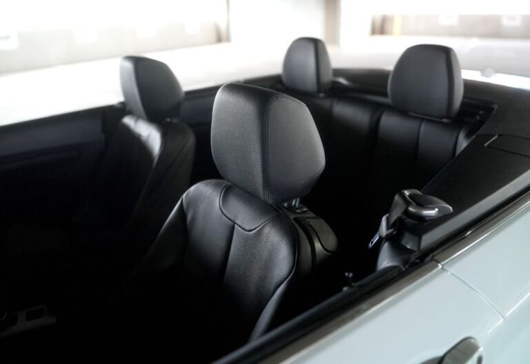 Interior shot of the BMW 2-Series Convertible seating